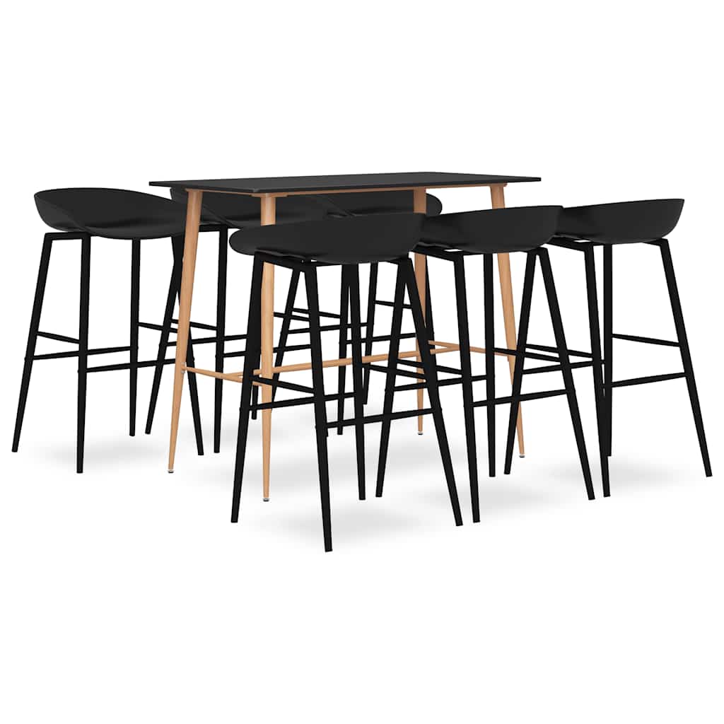 7 Pcs conjunto de bar preto