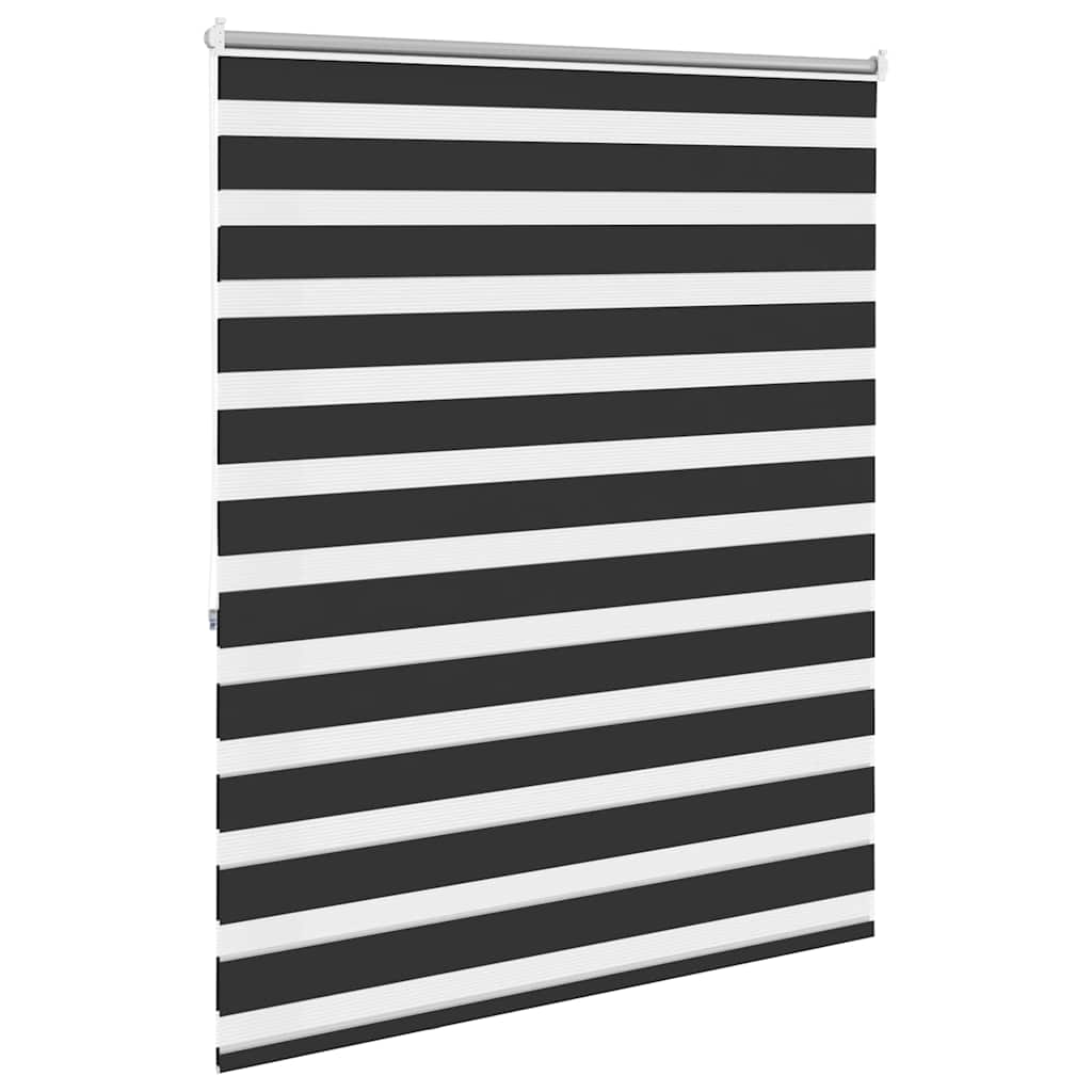 Cortina zebra, 120,9 x 175 cm, largura do tecido 116,7 cm, preta.