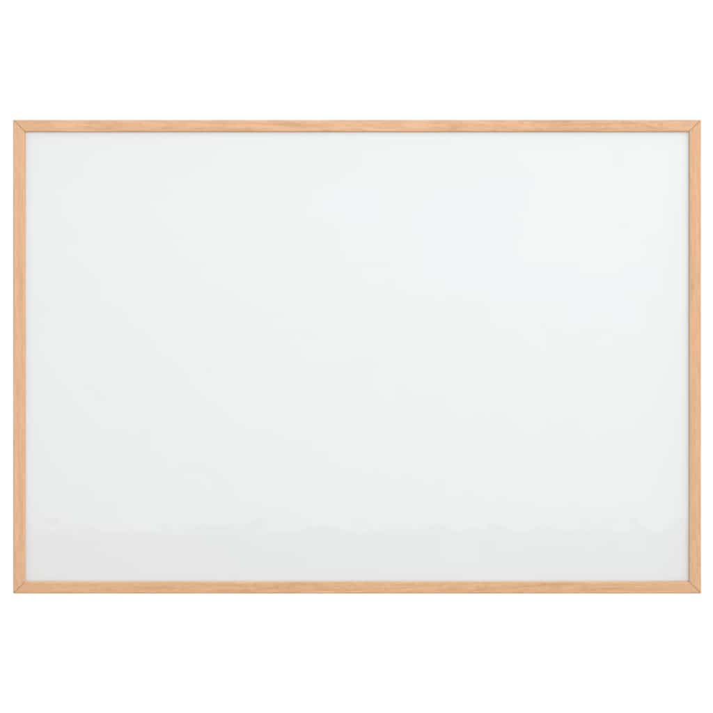 Quadro branco magnético com estrutura em madeira de pinho maciço 80x55 cm