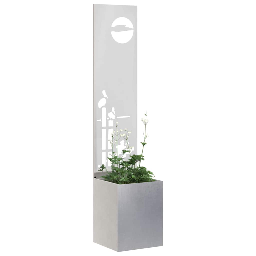Tela de privacidade para jardim fretwork prata 32 x 32 x 150 cm