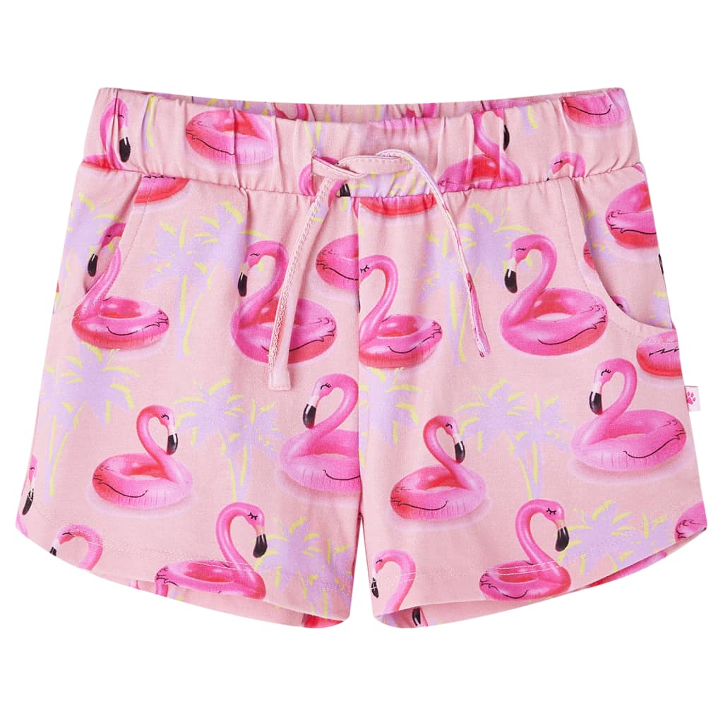 Calção para criança com cordão rosa-claro 92
