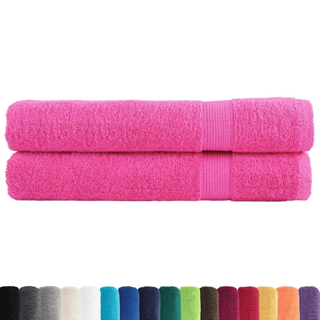 Toalhas premium solund 2 pcs 100x200 cm 600 gsm rosa