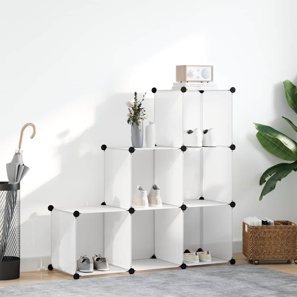 Cubos de arrumação com 6 compartimentos branco