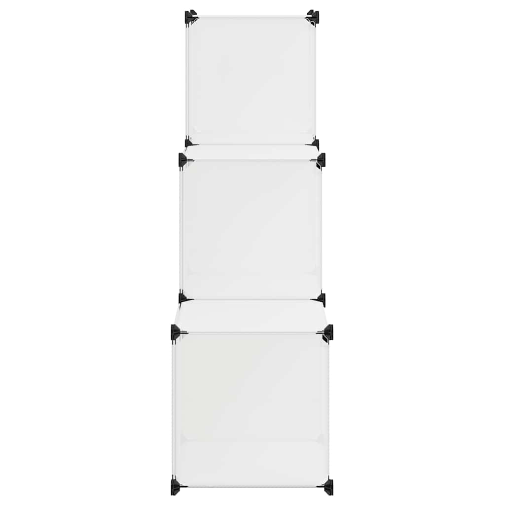 Cubos de arrumação com 6 compartimentos branco