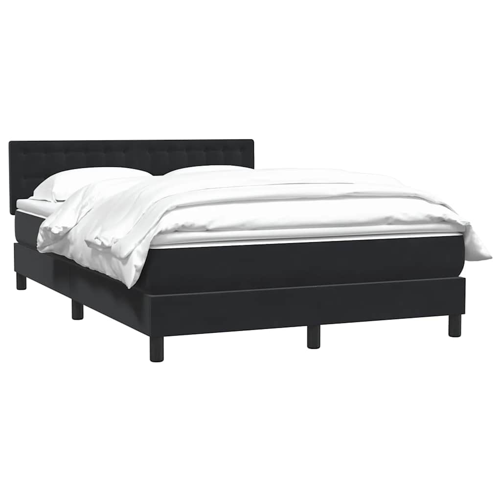 Cama com molas/colchão 160x210 cm veludo preto