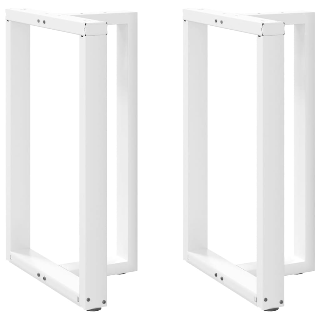 Pés de mesa de bar em forma de t, 2 peças, branco, 60x35x(90-91) cm, aço