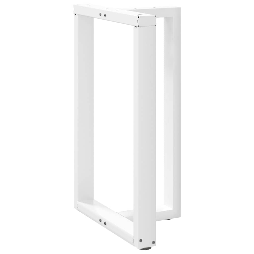 Pés de mesa de bar em forma de t, 2 peças, branco, 60x35x(90-91) cm, aço