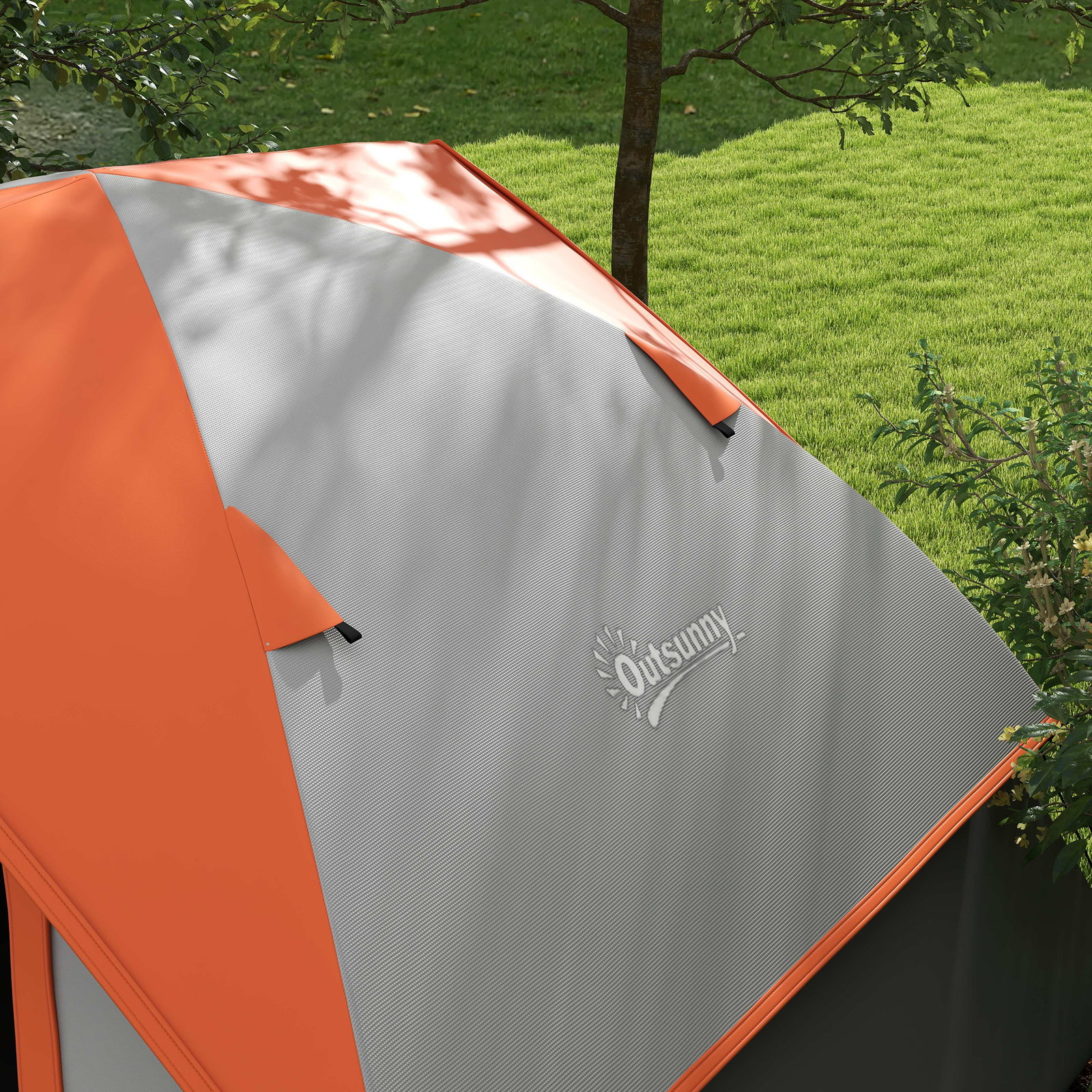 Tenda de campismo dobrável para 1-2 pessoas com janela e bolsa de transporte impermeável 3000 mm 210x110x150 cm laranja
