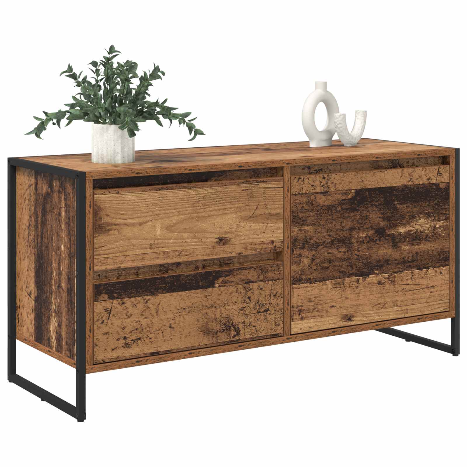 Gabinete para TV 100 x 36 x 49.5 cm madeira antiga