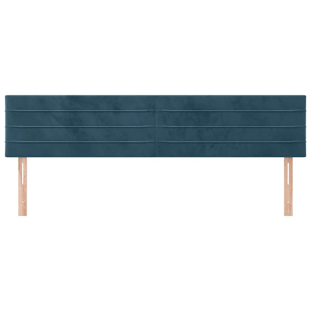 Cabeceiras azul-escuro 200x5x78/88 cm veludo