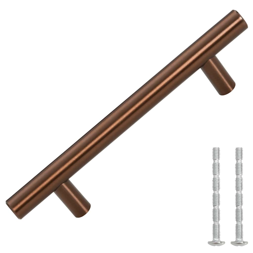 Puxadores para móveis 10 pcs 96 mm aço inoxidável bronze