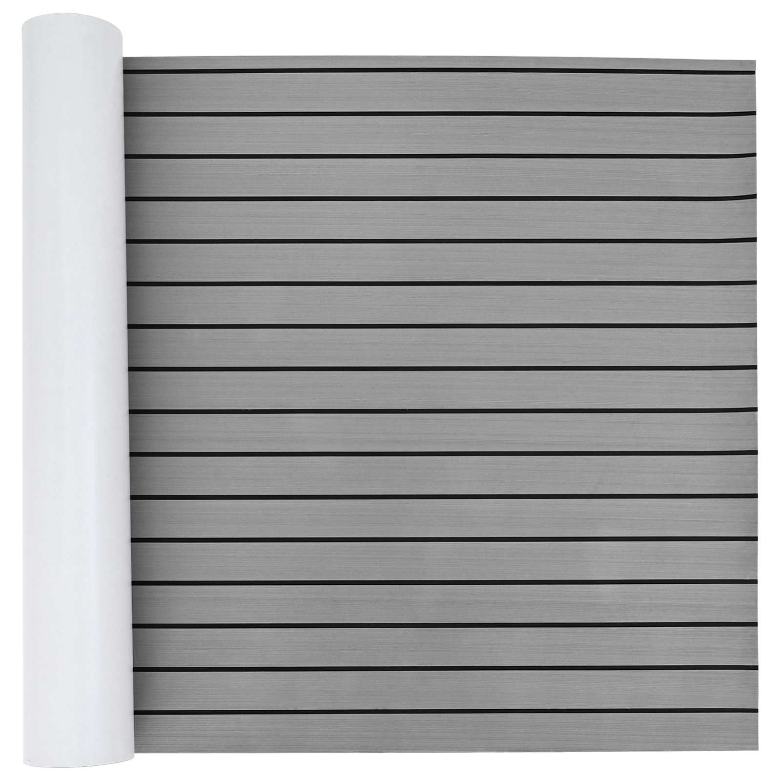 Tapete de barco riscas cinza claro e preto 240 x 90 cm eva