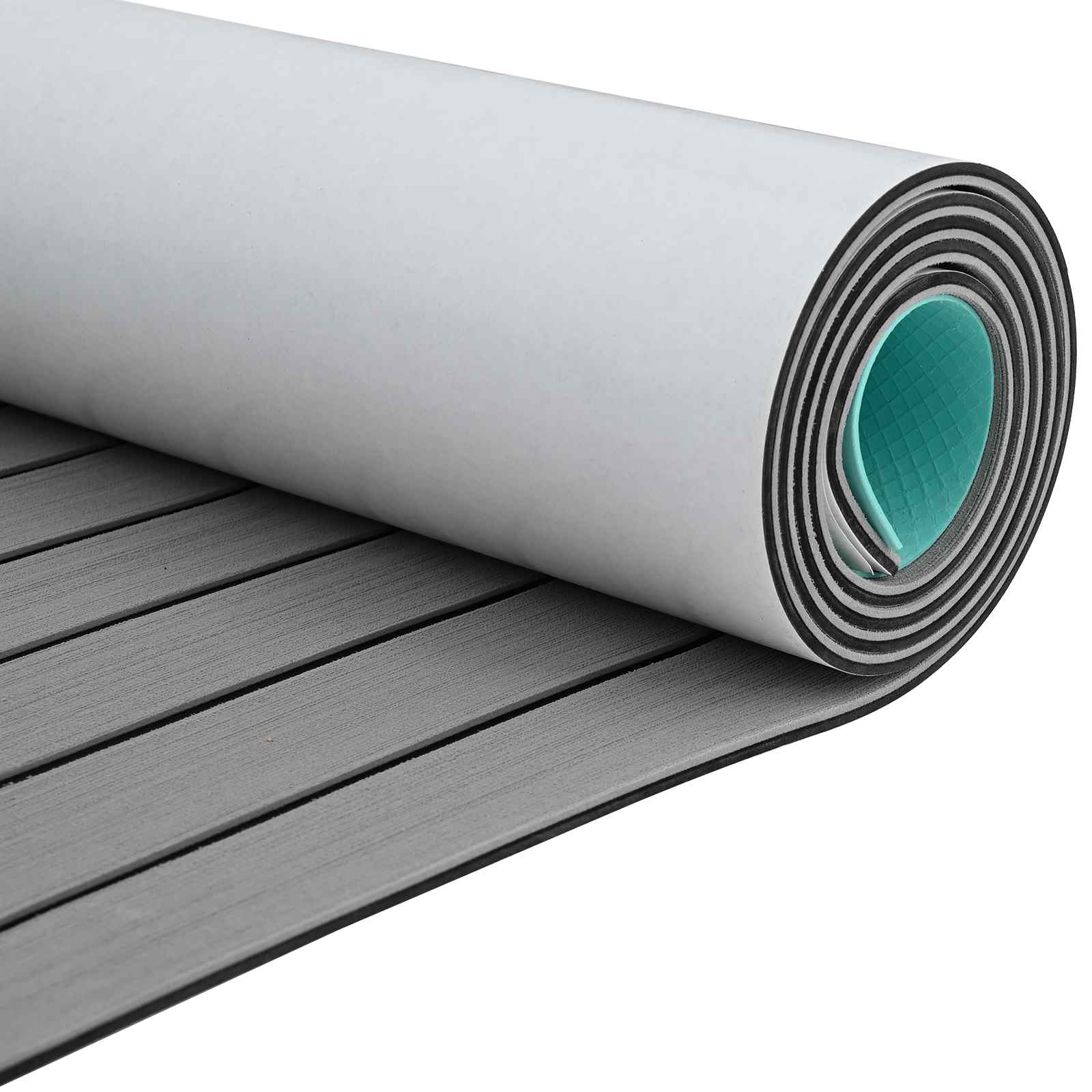 Tapete de barco riscas cinza claro e preto 240 x 90 cm eva