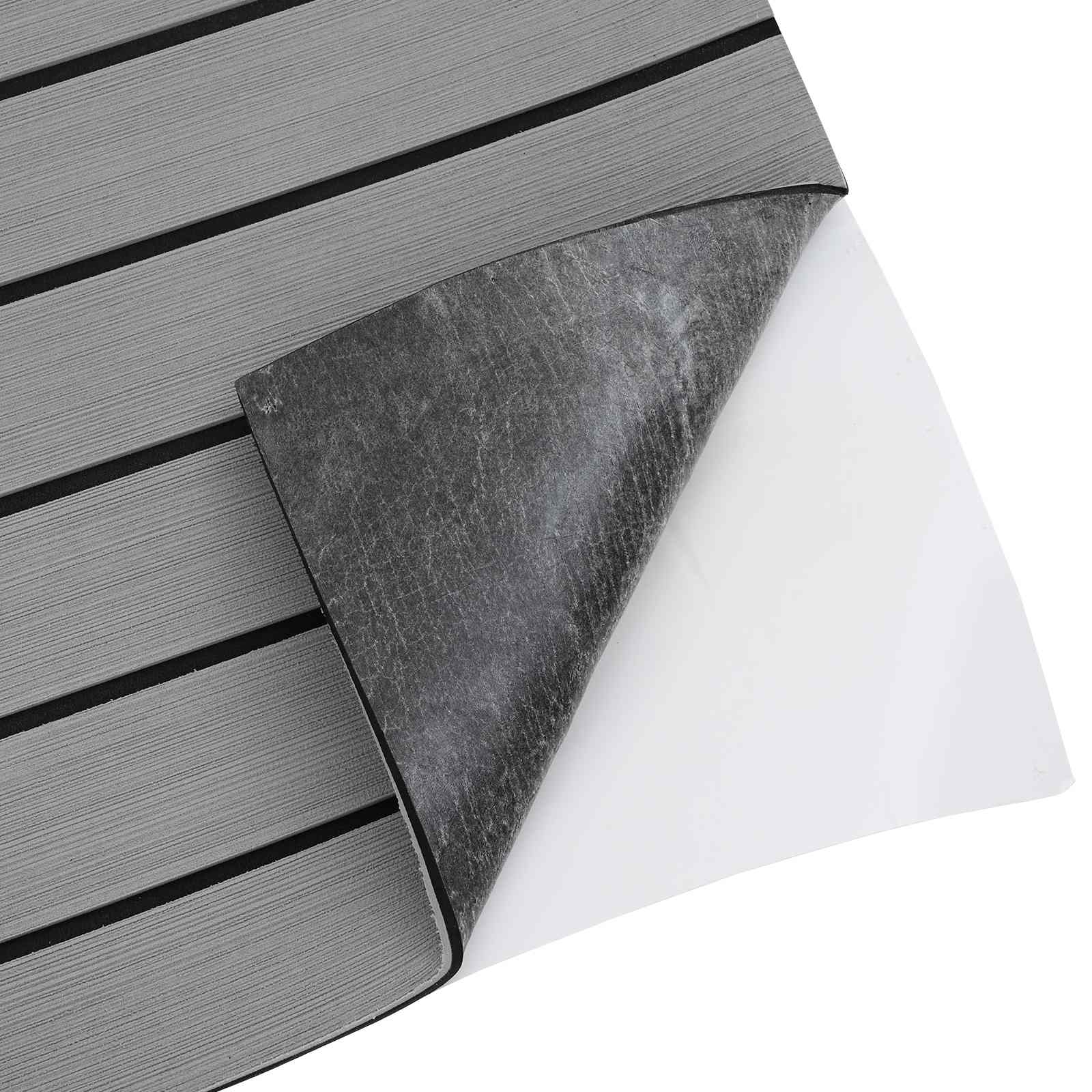 Tapete de barco riscas cinza claro e preto 240 x 90 cm eva