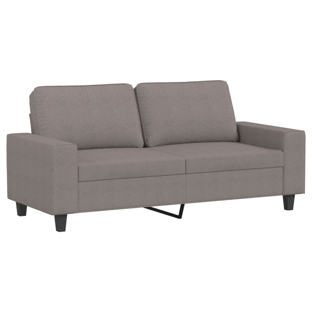 2 Pcs conjunto de sofás tecido cinzento-acastanhado