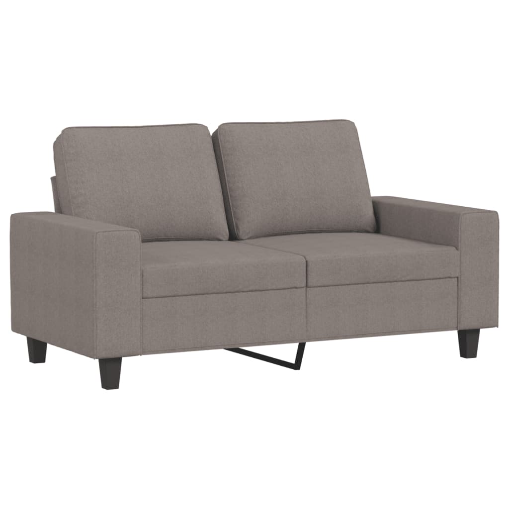 2 Pcs conjunto de sofás tecido cinzento-acastanhado