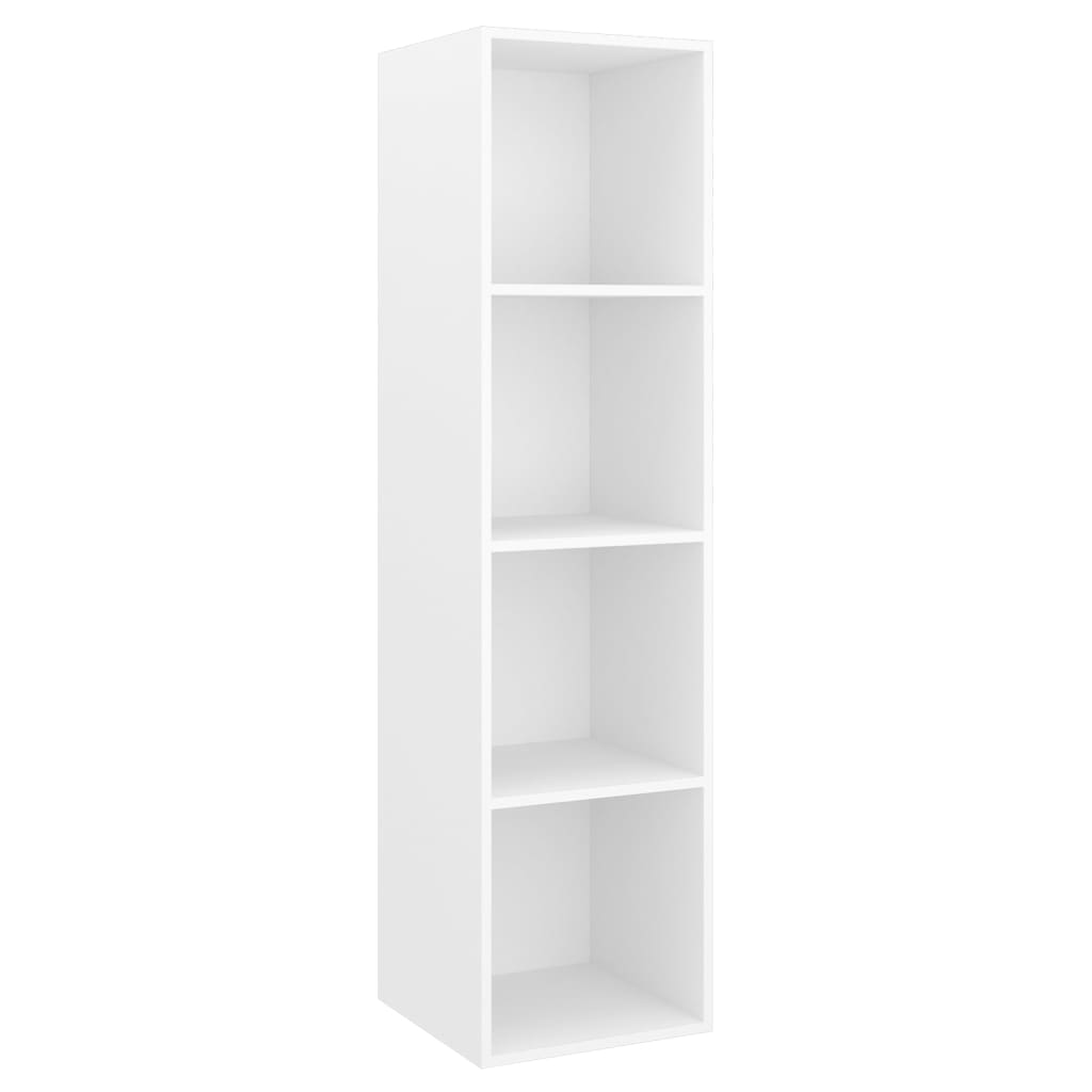 Armários de parede para TV 4 pcs derivados de madeira branco