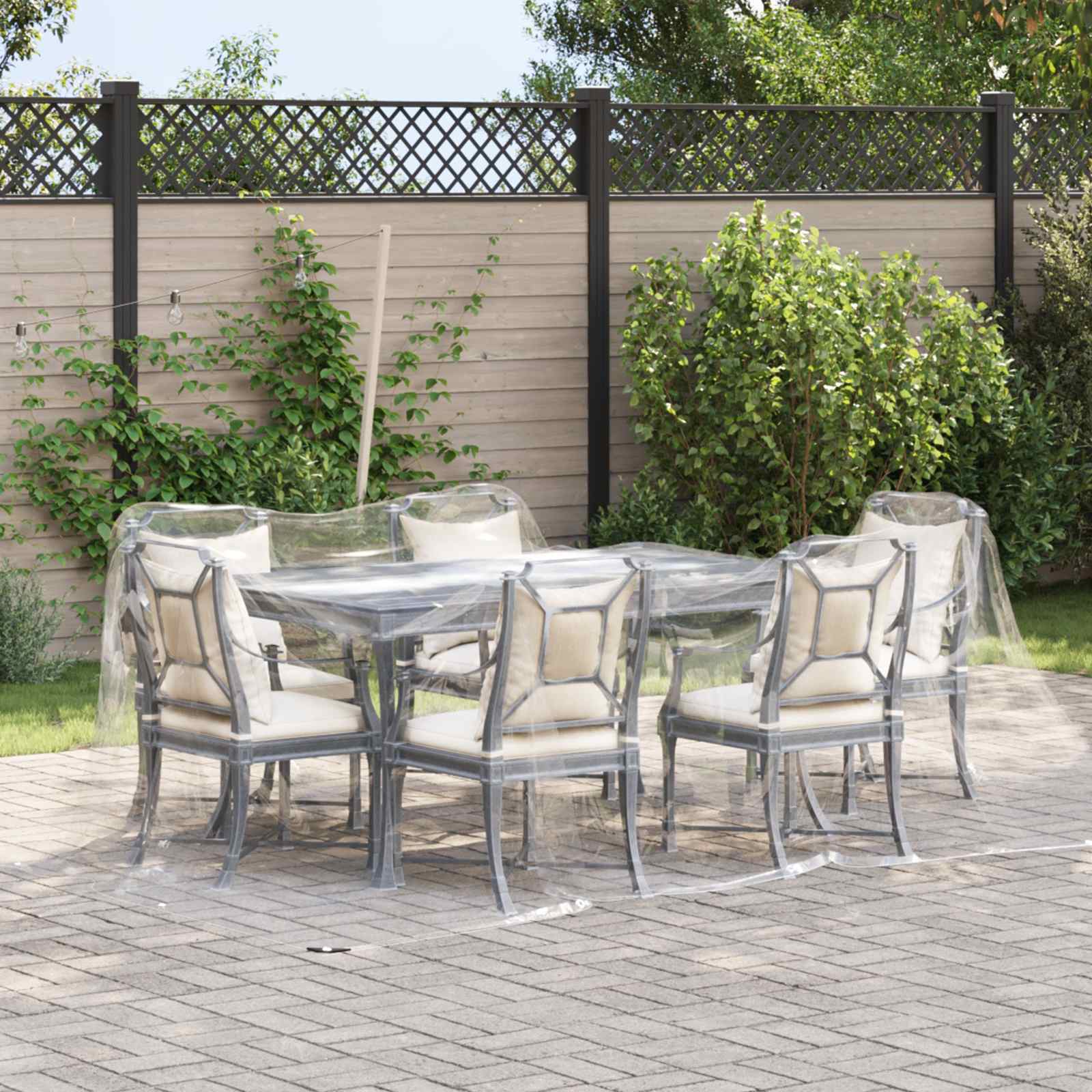 Lona 350 gsm transparente 5 × 3,5 m PVC