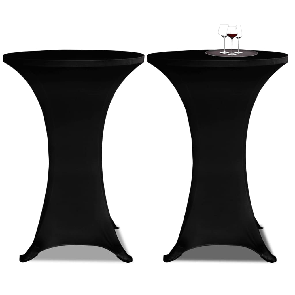 Capa para mesa de pé elástica ø80 cm 4 pcs preto