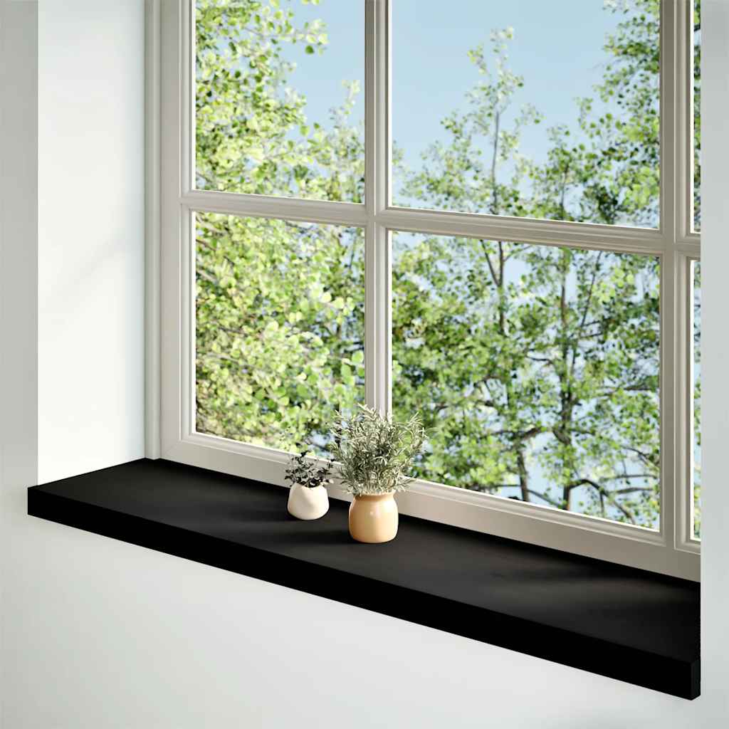 Soleiras da janela 2 pcs 100x25x2 cm carvalho castanho-preto