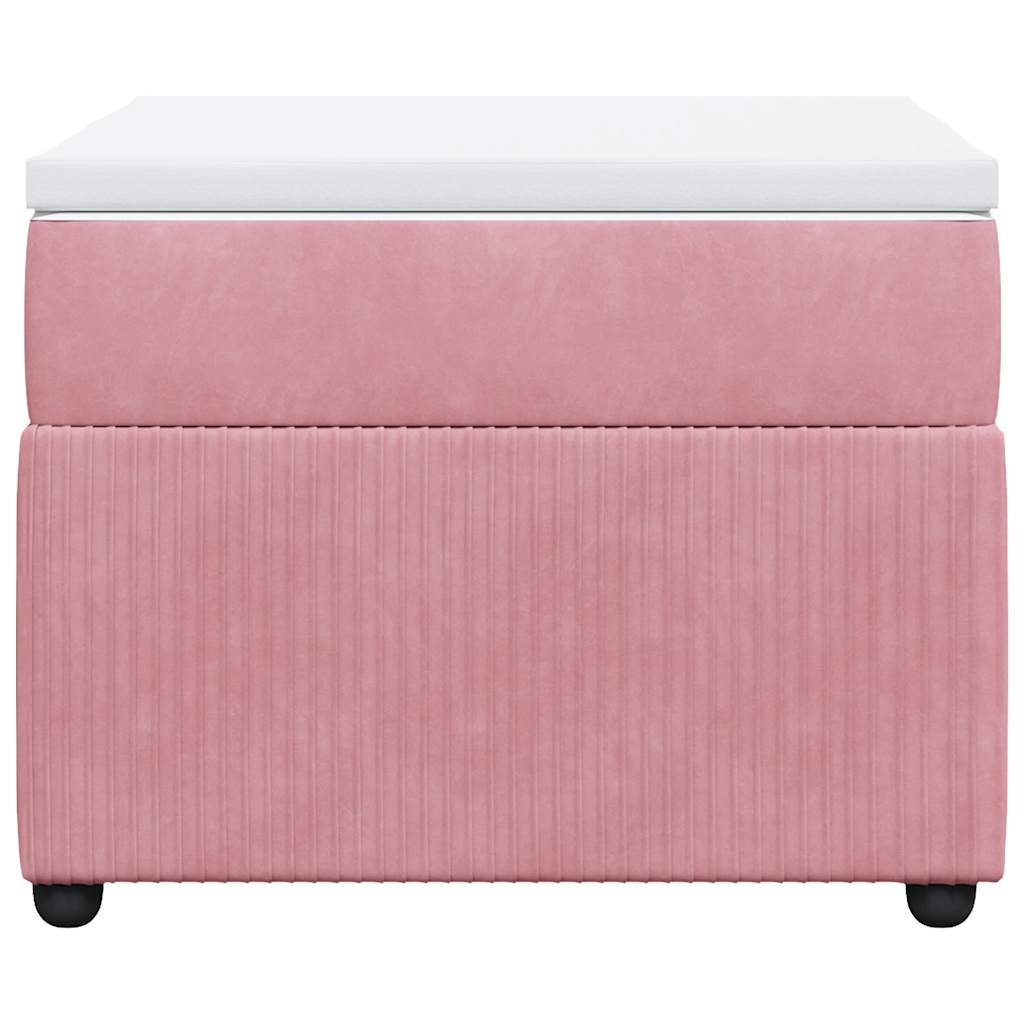 Cama com molas/colchão 90x200 cm veludo rosa