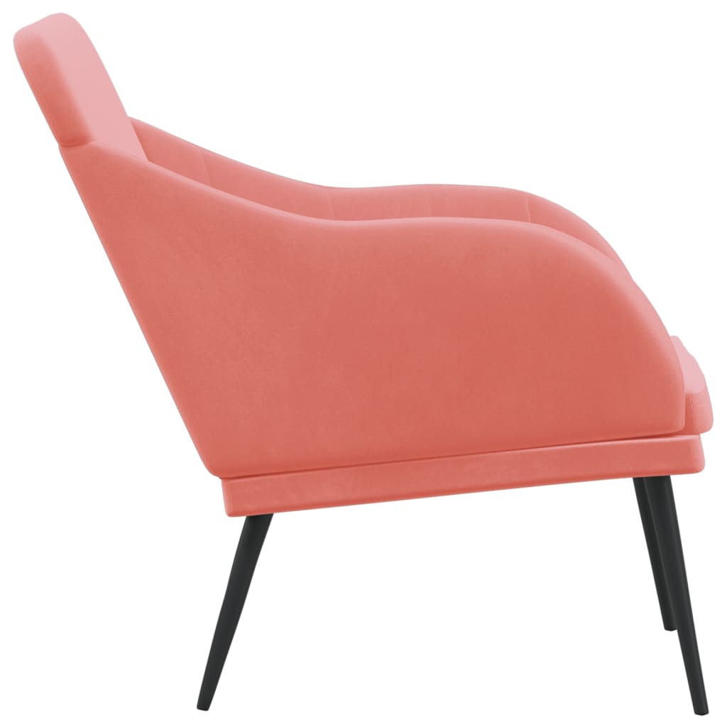 Banco 110x76x80 cm veludo rosa