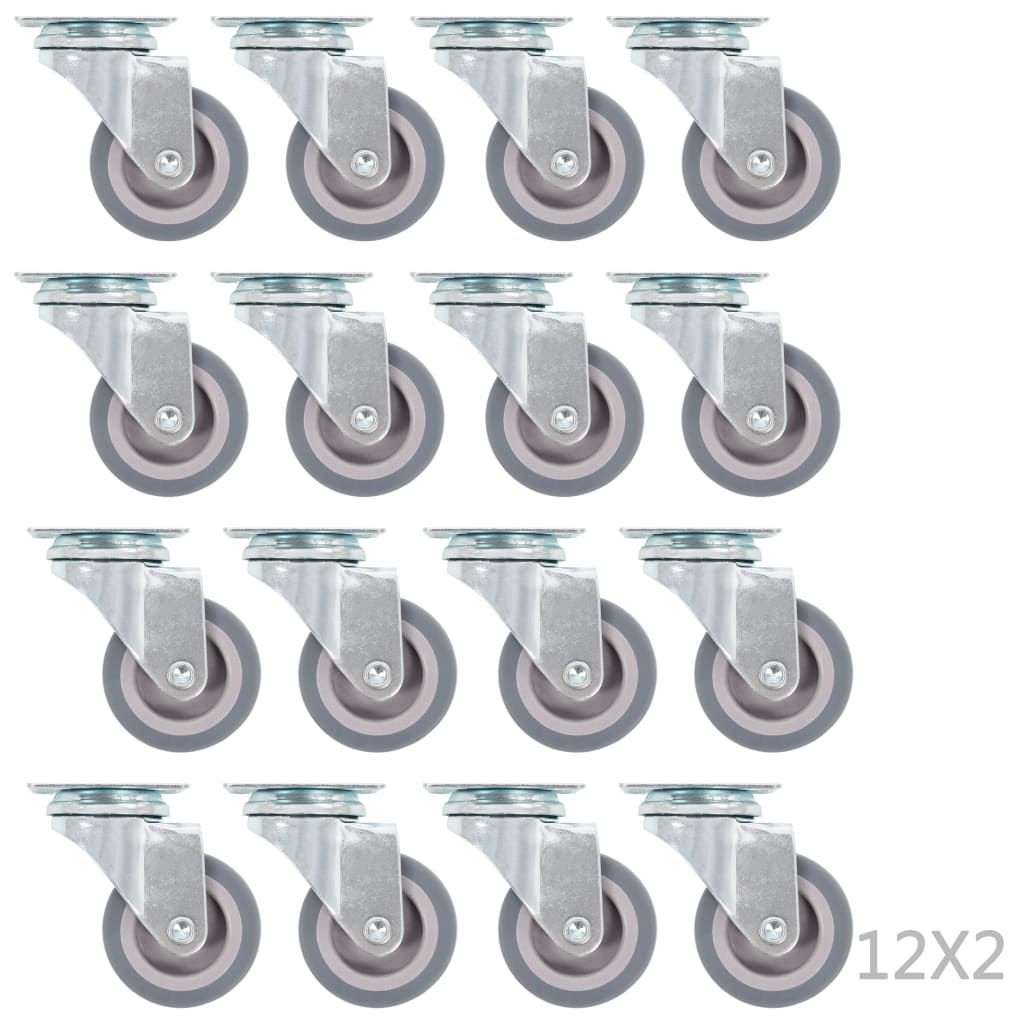 144 Pcs rodas giratórias 50 mm