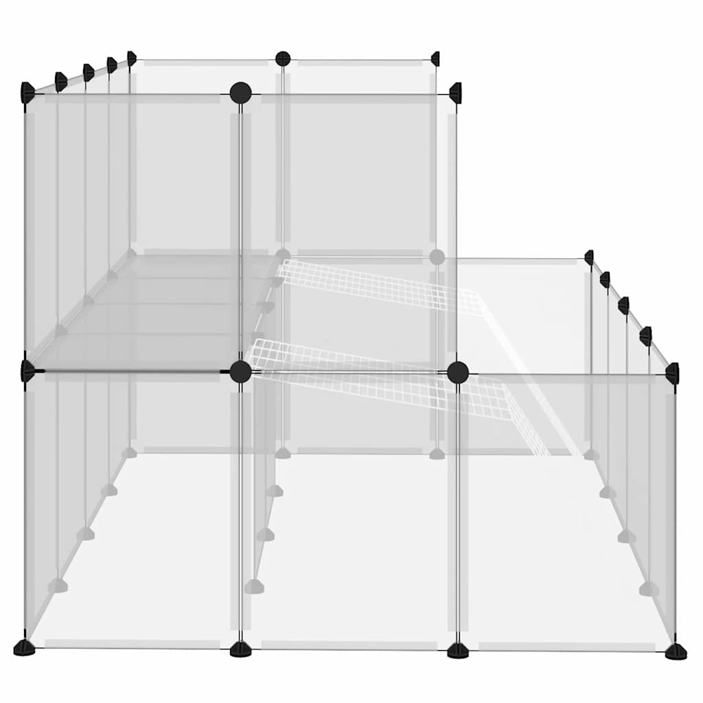Gaiola p/ animais pequenos 143x107x93 cm PP e aço transparente