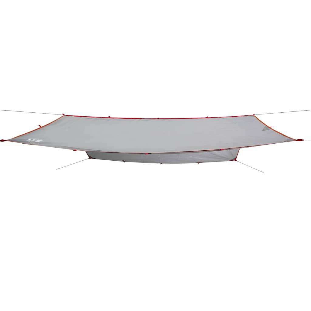 Lona de campismo 500x294 cm impermeável cinzento e laranja