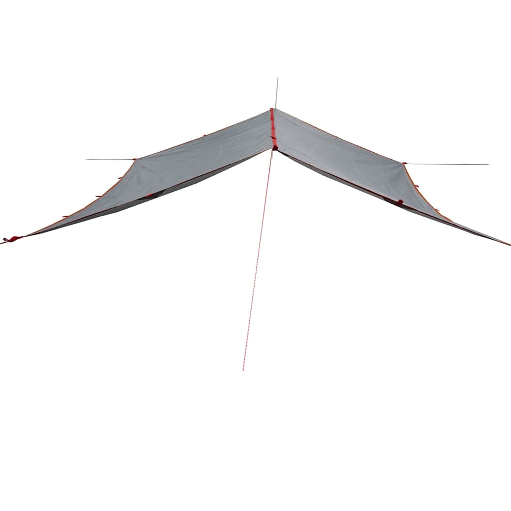 Lona de campismo 500x294 cm impermeável cinzento e laranja