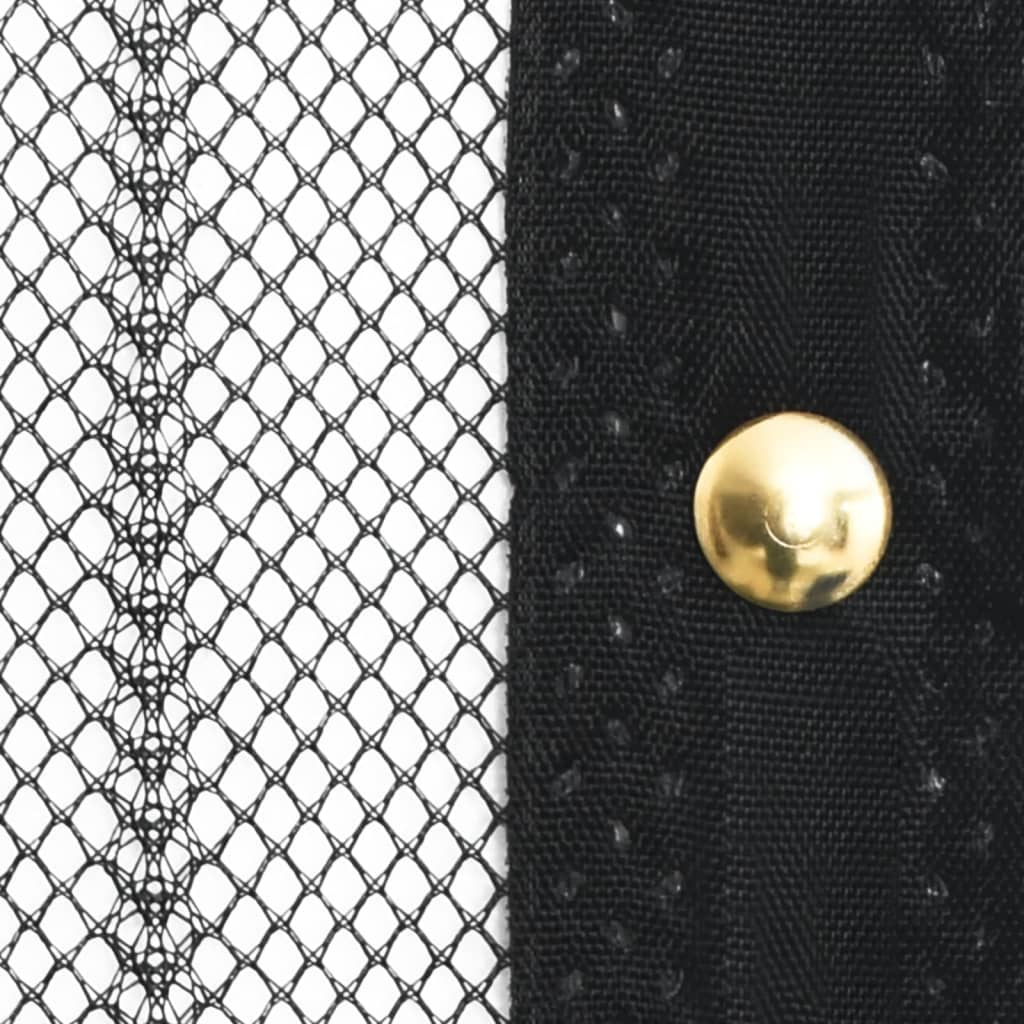 Cortina de porta anti-insetos magnética 210x100cm 2 pcs preto