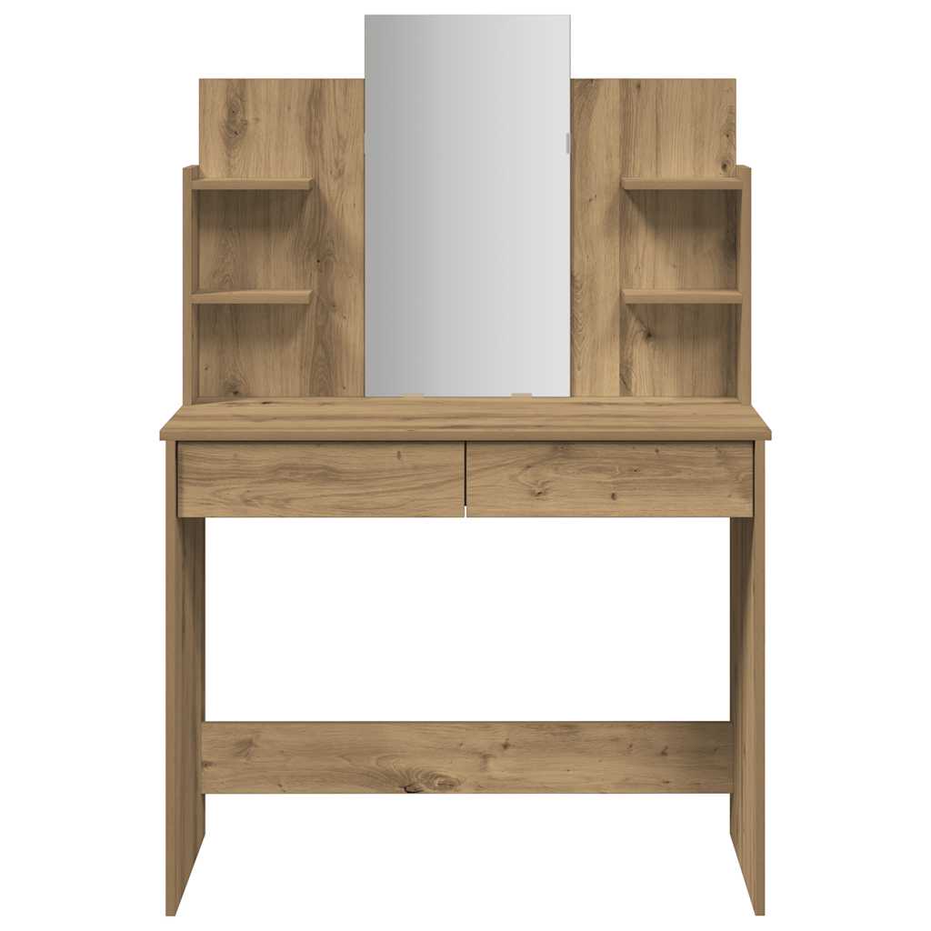 Toucador com espelho 96x39x142 cm cor carvalho artisiano