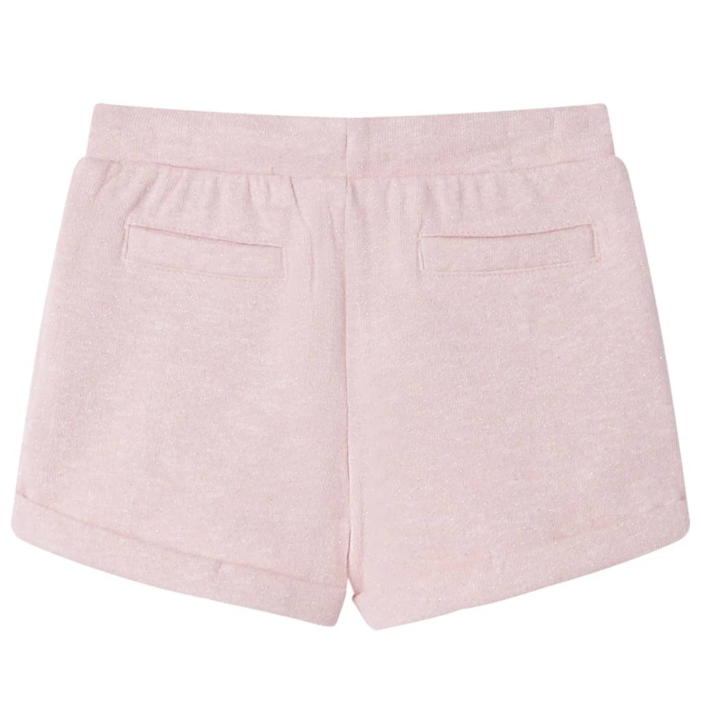 Calções de criança com cordão rosa-claro misto 128