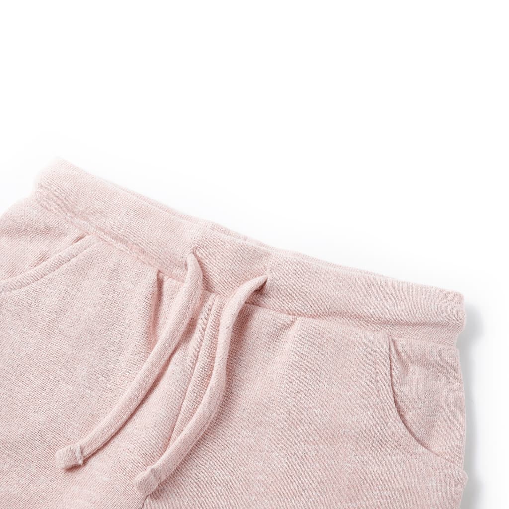 Calções de criança com cordão rosa-claro misto 128