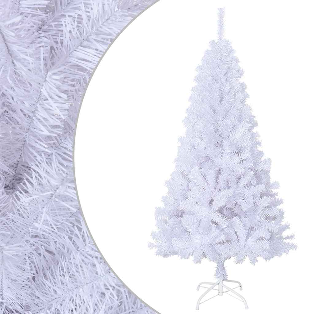 Árvore de natal artificial com ramos grossos 120 cm PVC branco