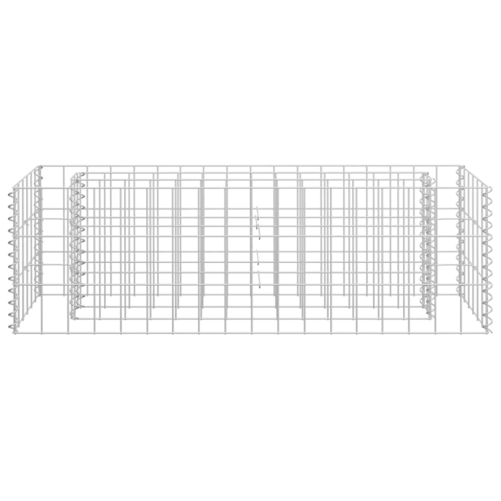 Canteiro elevado/cesto gabião 90x30x30 cm aço galvanizado