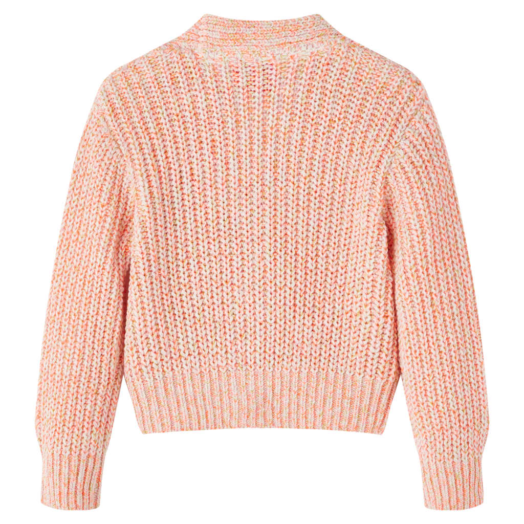 Cardigã de malha para criança rosa-misto 104