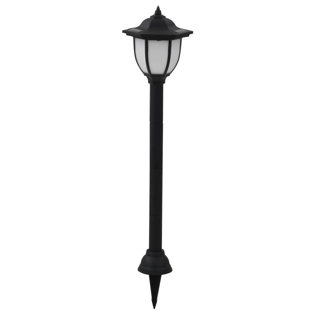 Candeeiro solar LED de exterior 3 pcs preto