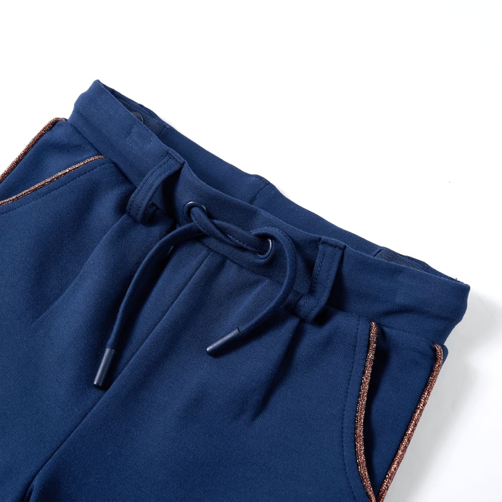 Calças de criança com cordão azul-marinho 104