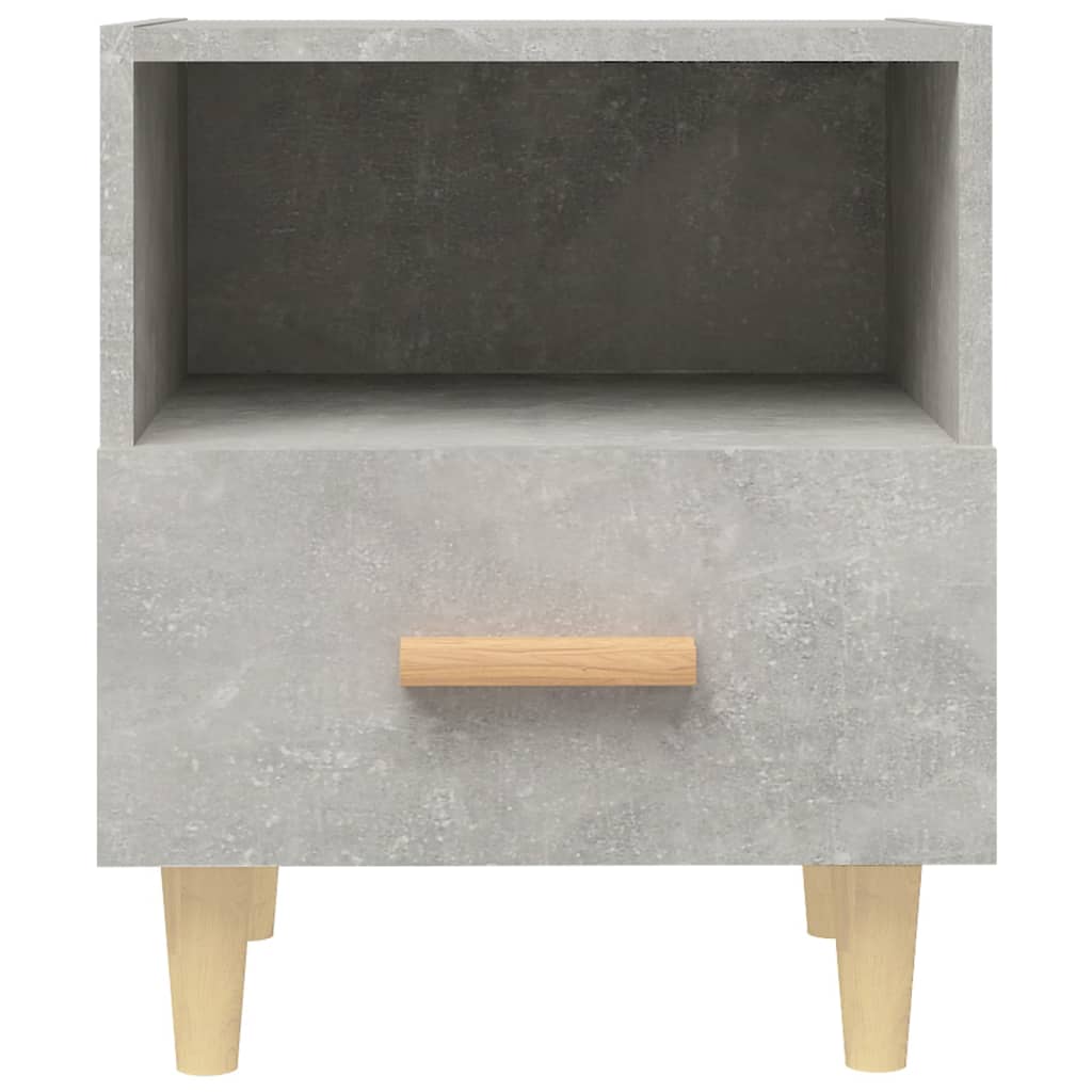 Mesa de cabeceira 40x35x47 cm cinzento cimento