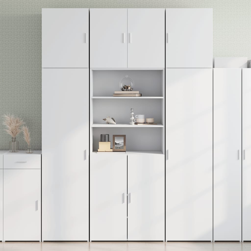 Armário alto 80x42,5x249 cm derivados de madeira branco