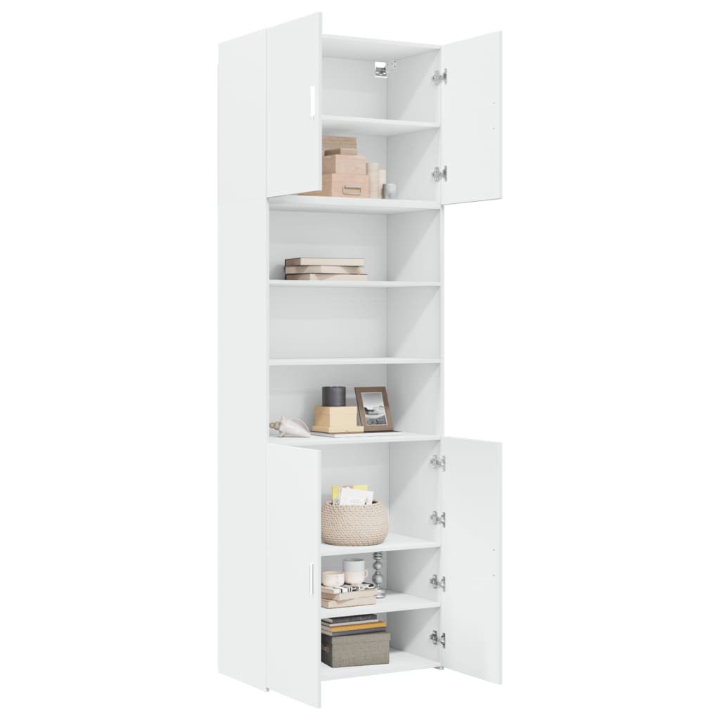 Armário alto 80x42,5x249 cm derivados de madeira branco