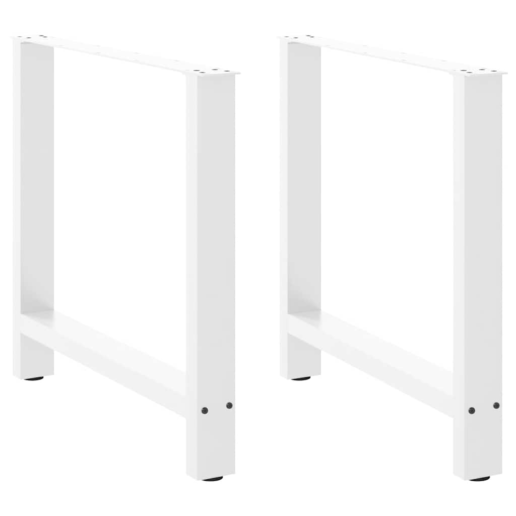 Pés para mesa de jantar , 2 peças, 80x (72-73) cm, branco, aço