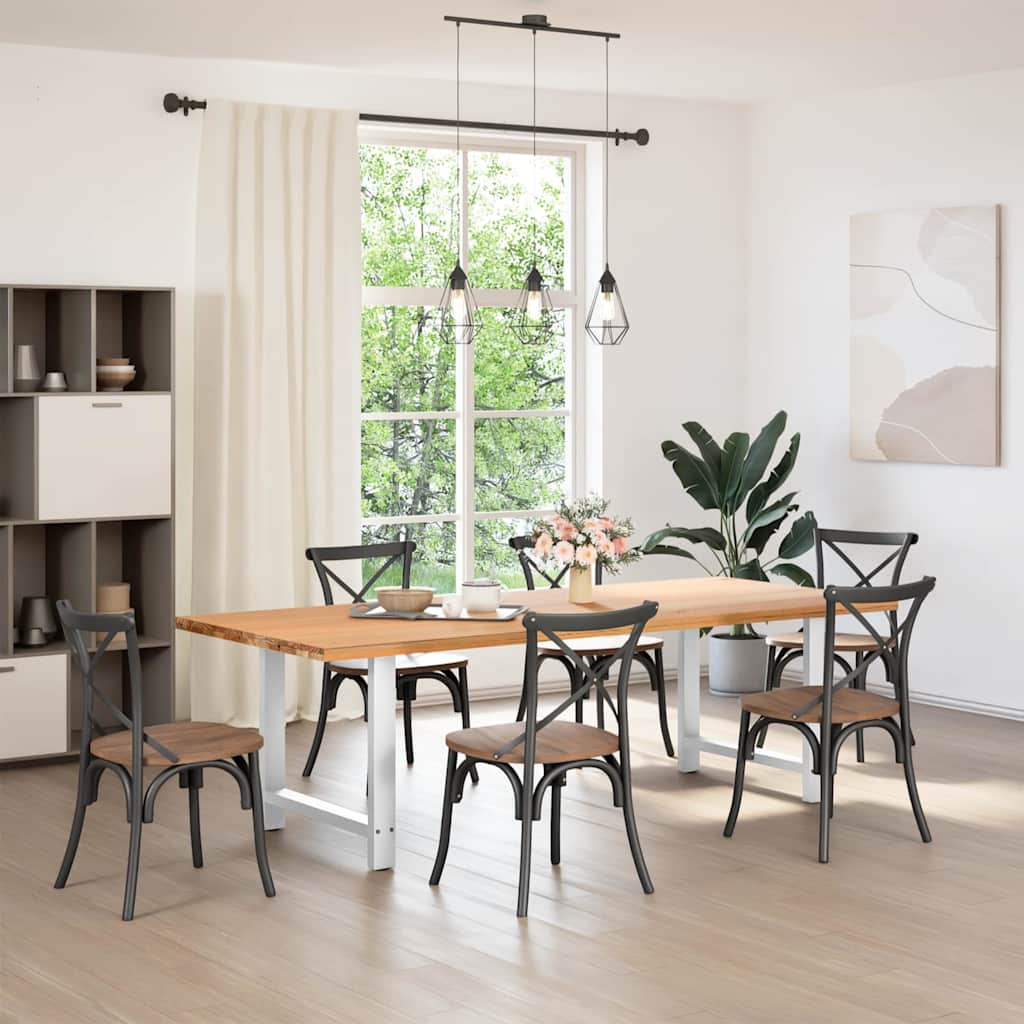 Pés para mesa de jantar , 2 peças, 80x (72-73) cm, branco, aço