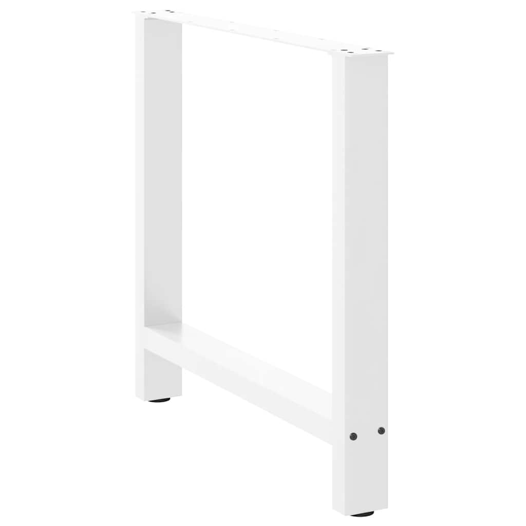 Pés para mesa de jantar , 2 peças, 80x (72-73) cm, branco, aço