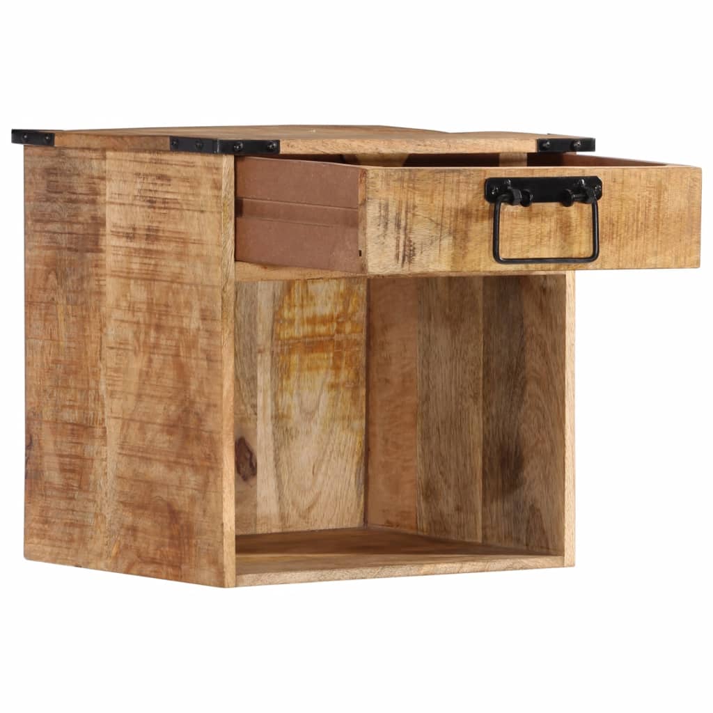 Mesa de cabeceira 40x30x37 cm madeira de mangueira maciça