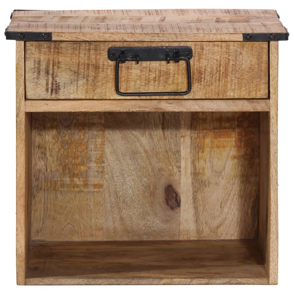 Mesa de cabeceira 40x30x37 cm madeira de mangueira maciça