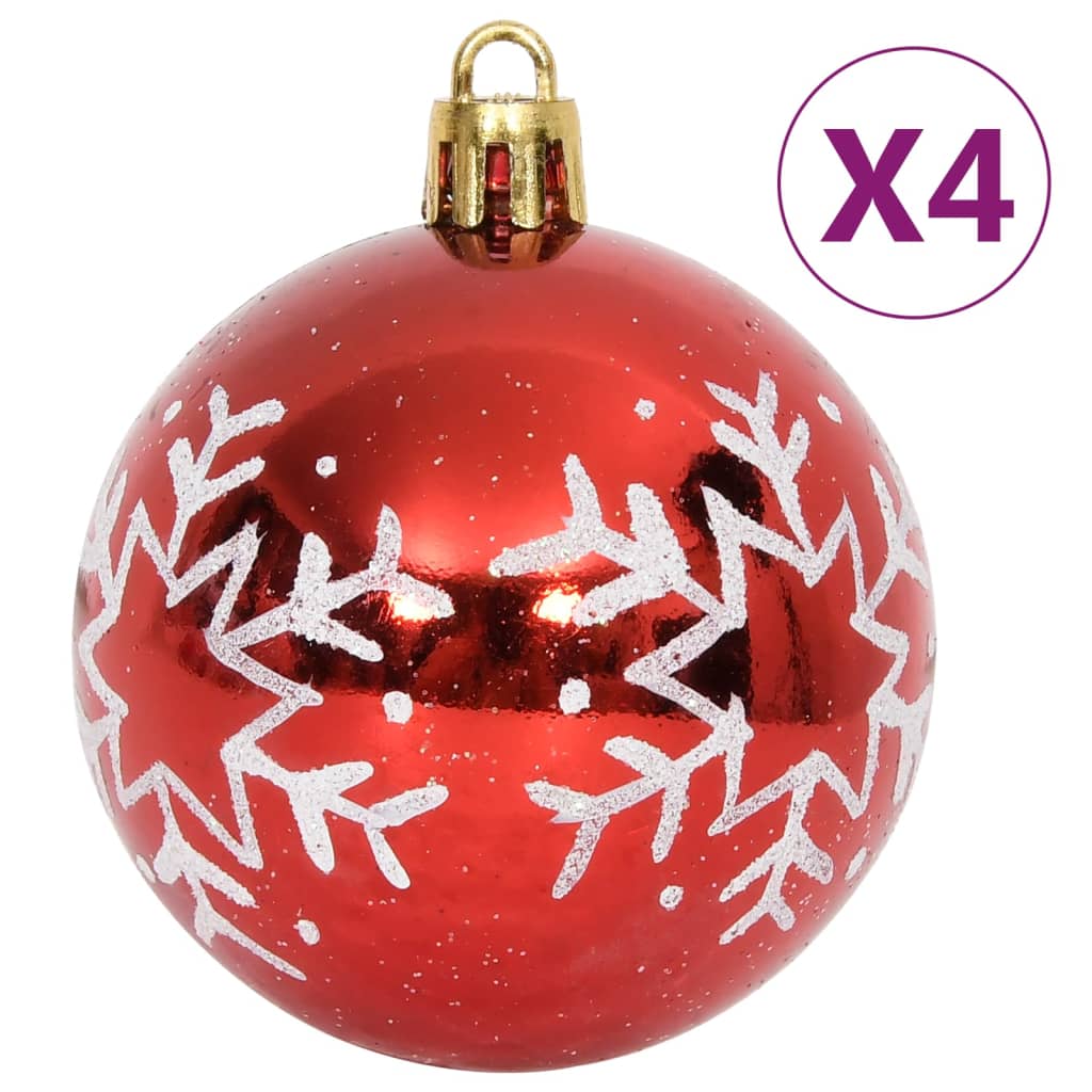 64 Pcs conjunto de enfeites de natal rosa/vermelho/branco