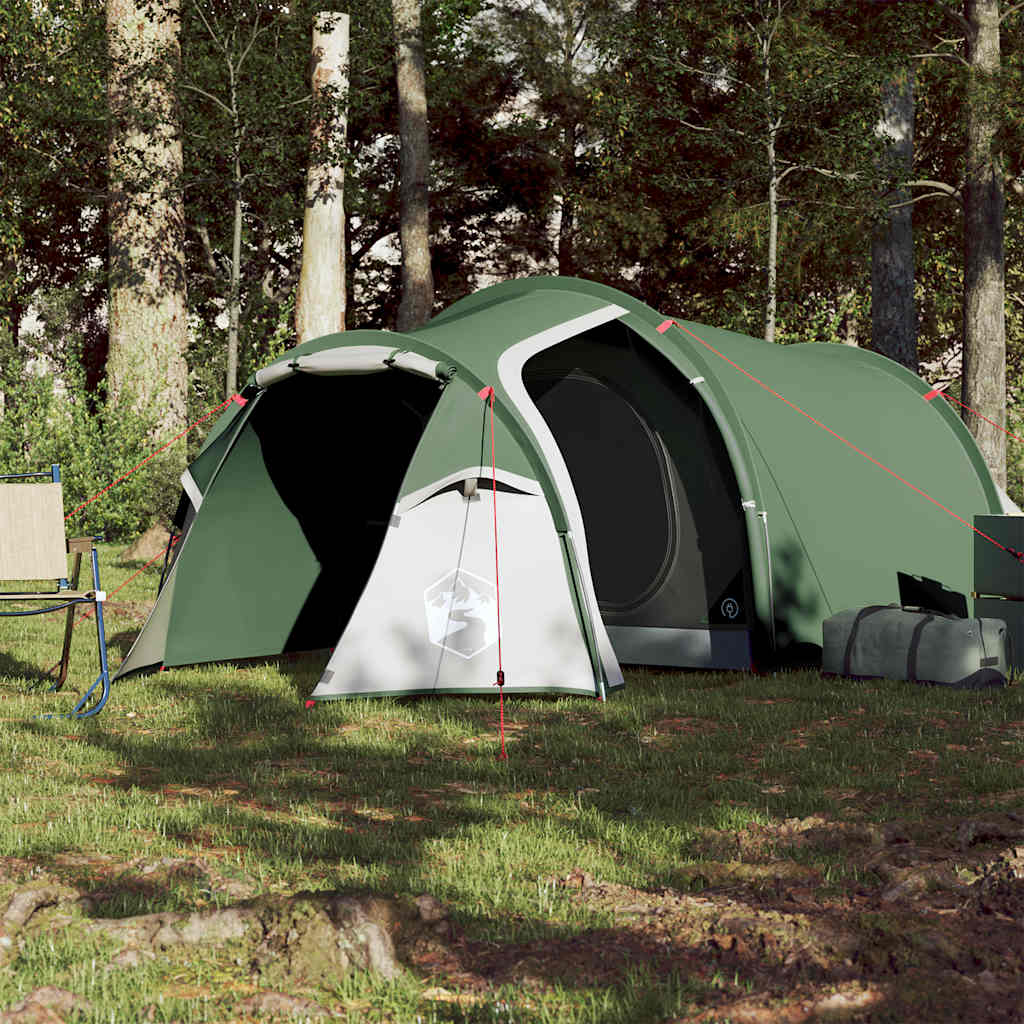 Tenda de campismo túnel para 3 pessoas impermeável verde