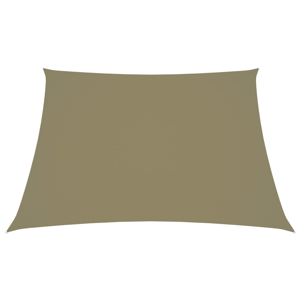 Para-sol estilo vela tecido oxford trapézio 2/4x3 m bege